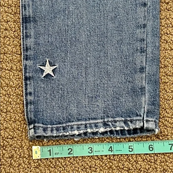 Pistola Charlie High Rise Star Embroidered Straight Leg Jean size 26 Supernova - Picture 16 of 16